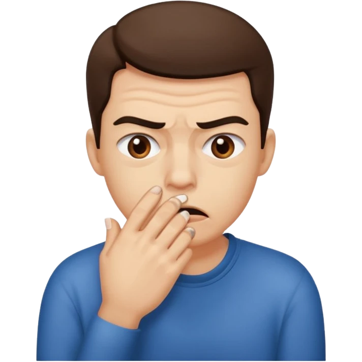 Biting nails. emoji