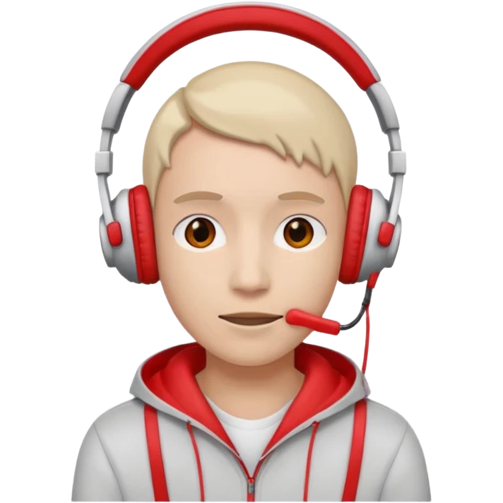 w,red headphone emoji
