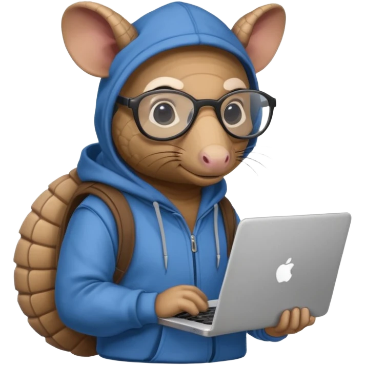 armadillo hacker mascot for my cli app  emoji