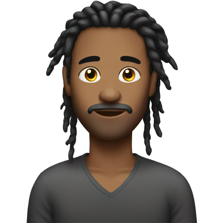 Man with short dreadlocks emoji