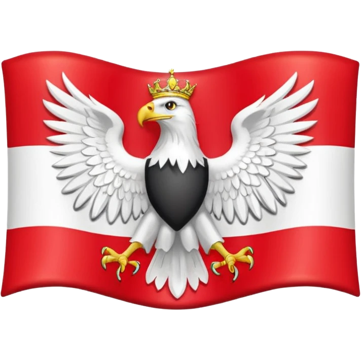 Polish flag with eagle emoji