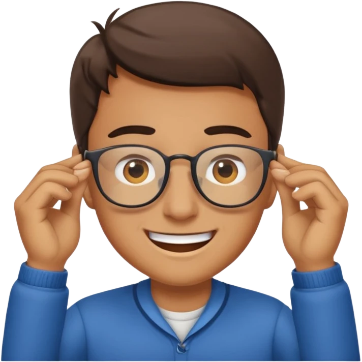 Make i. Emoji taking for his glasses like this  🤨 😎🤏 emoji