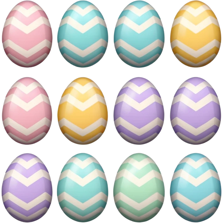 3 Chevron pattern Easter eggs emoji