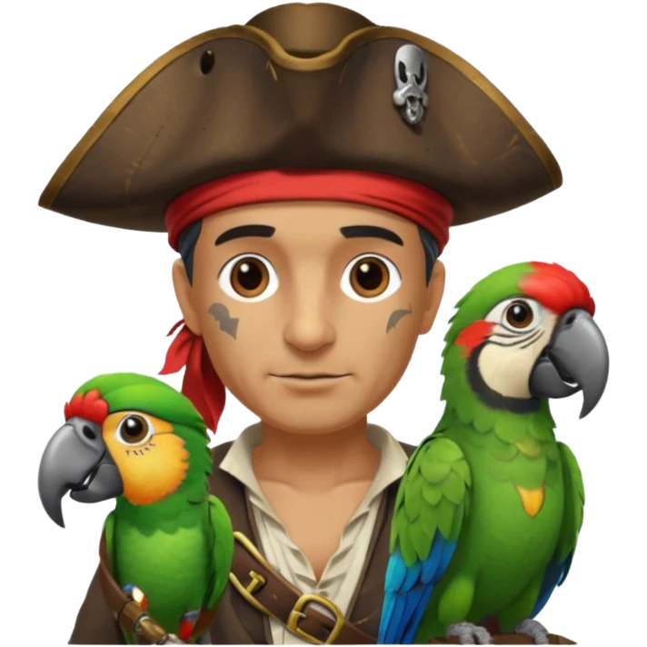 pirate and parrot emoji