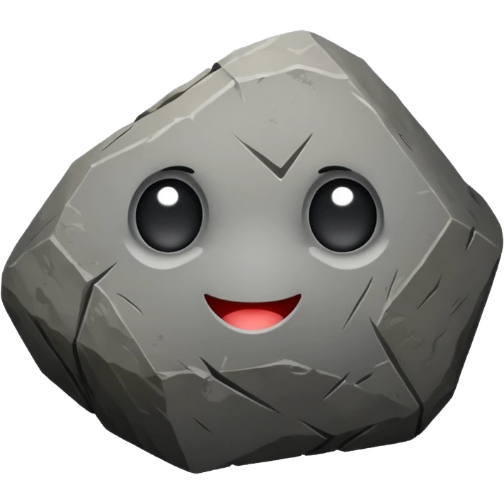 upside-down rock on emoji