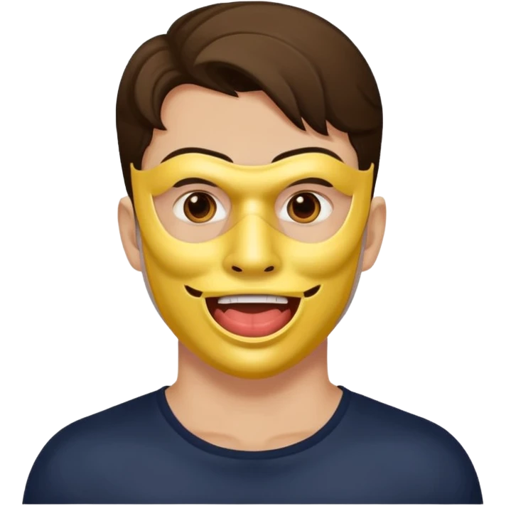 Masktok man drooling emoji