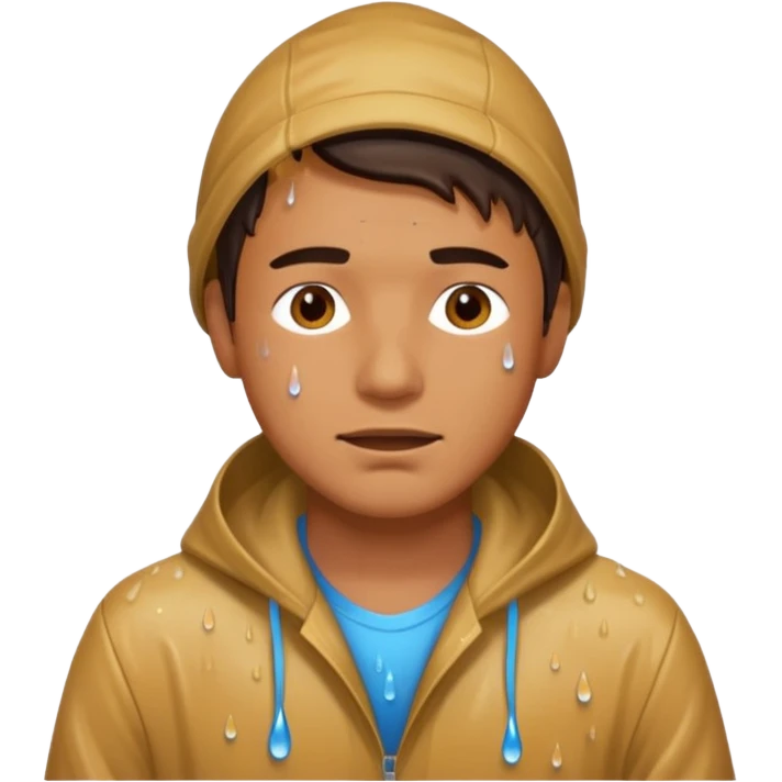 man caught in the rain emoji