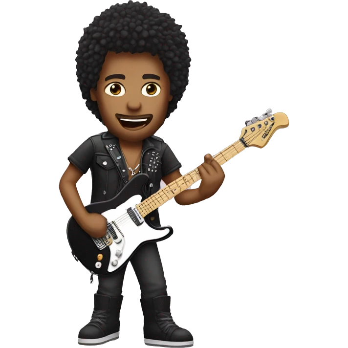 rocker with guitar emoji