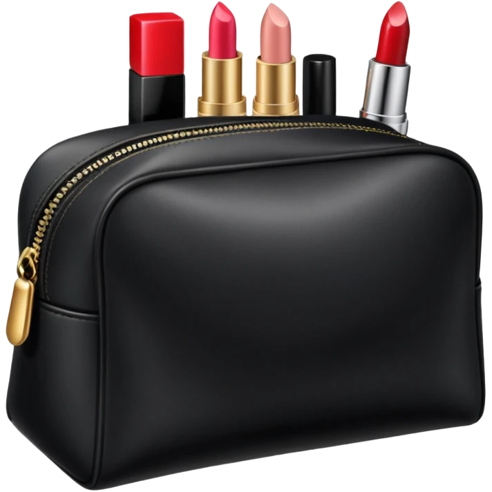 Makeup bag with makeup inside it emoji
