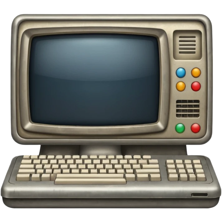 generate me an old computer with separated computer emoji