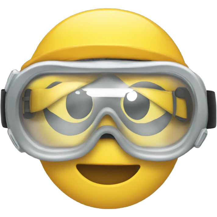 Knocking on goggles emoji