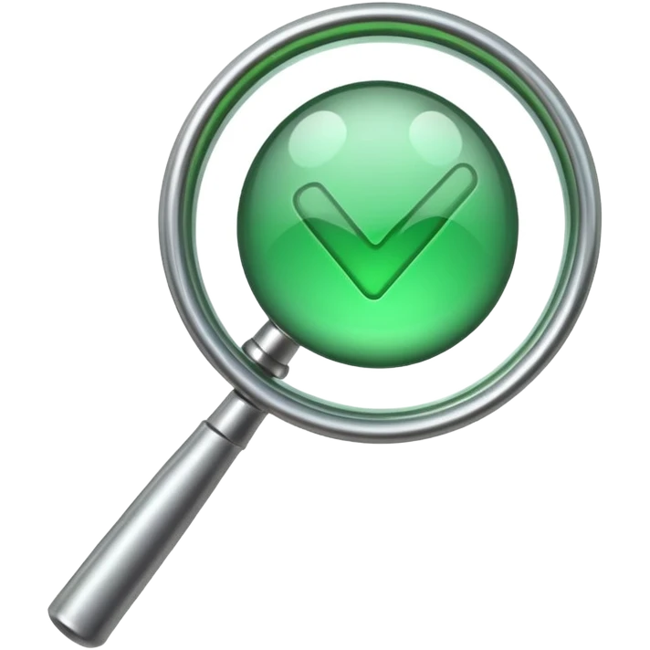 a new emoji that combines these two: ✅🔎 emoji