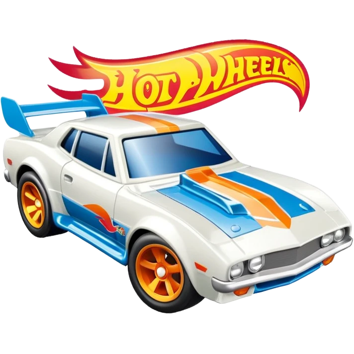 Машинка HotWheels белого цвета в классической упаковке HotWheels. emoji