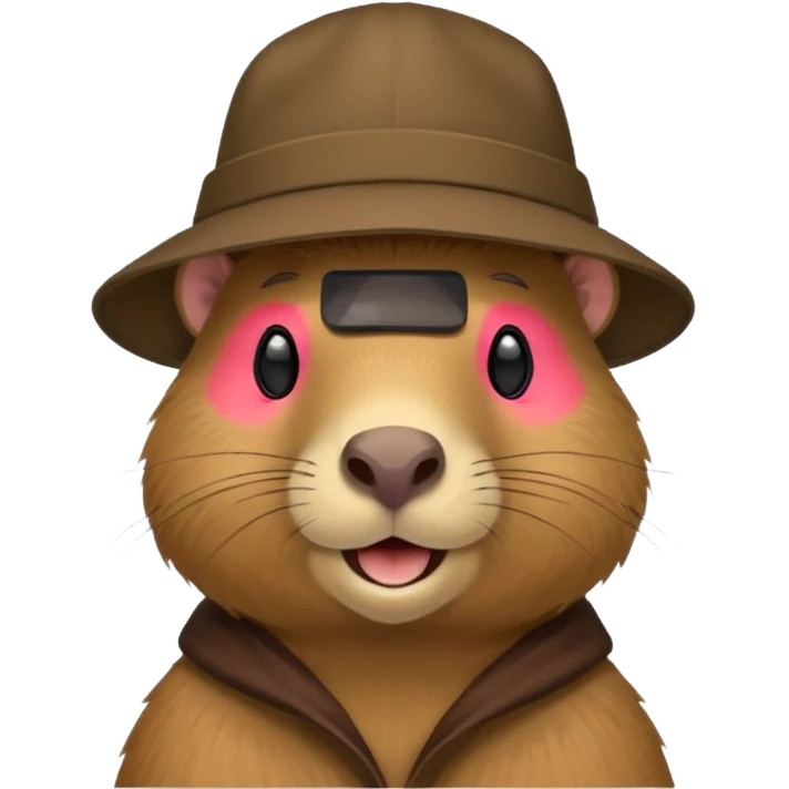 Capybara with a cool hat  emoji