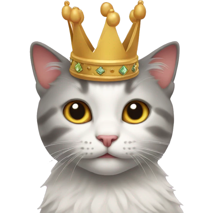 kitty with crown emoji