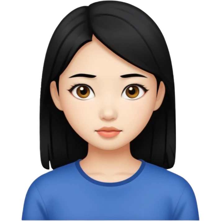 黑眼圈亚洲女孩 emoji