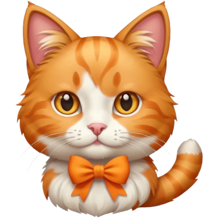 A cat with a little bow emoji