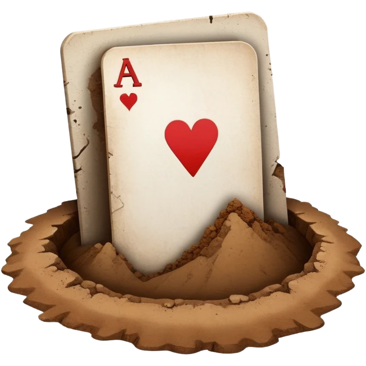 ace card going into a hole of dirt emoji