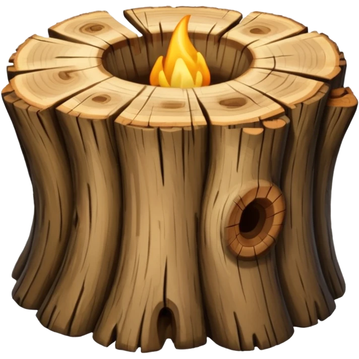 Madera cortada en tronco emoji