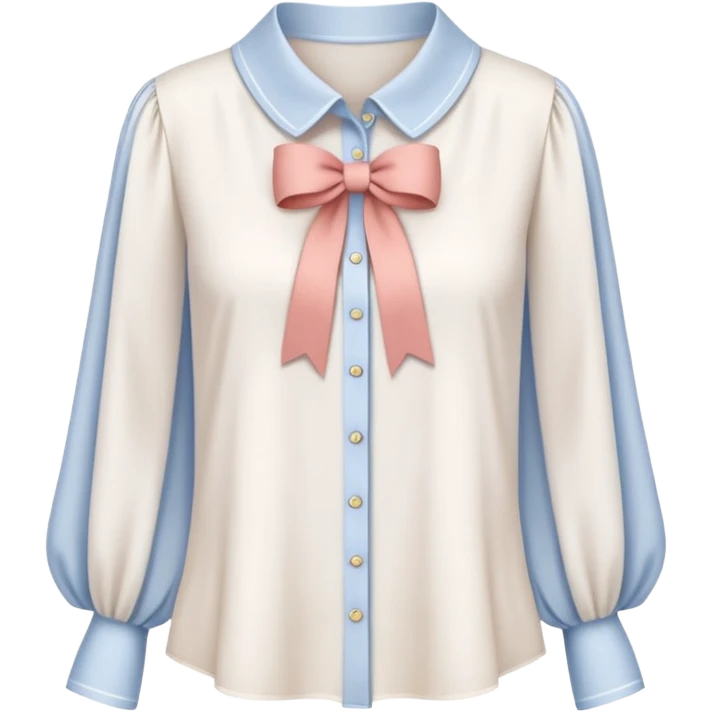 white blouse with ribbon emoji