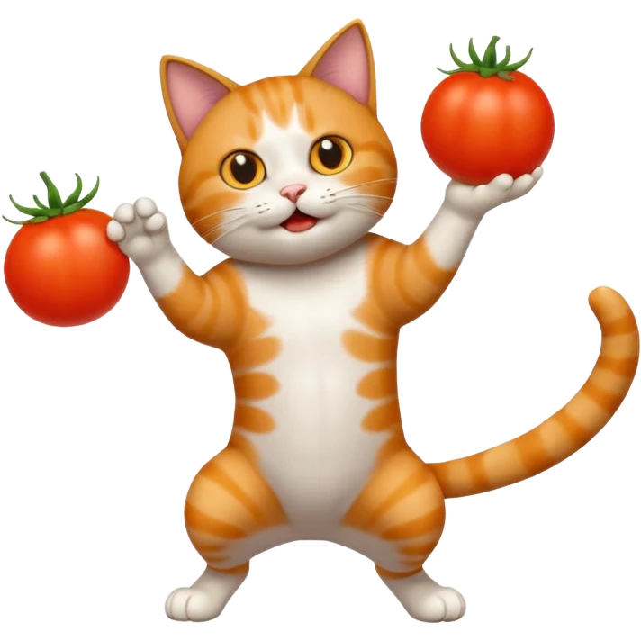 Cat throwing tomato  emoji