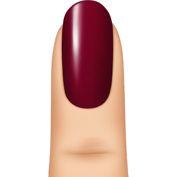 Putting dark red nail polish  emoji