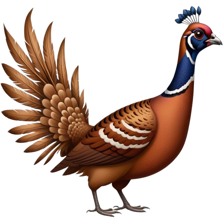 Fasan männlich  mit langen Schwanzfedern emoji