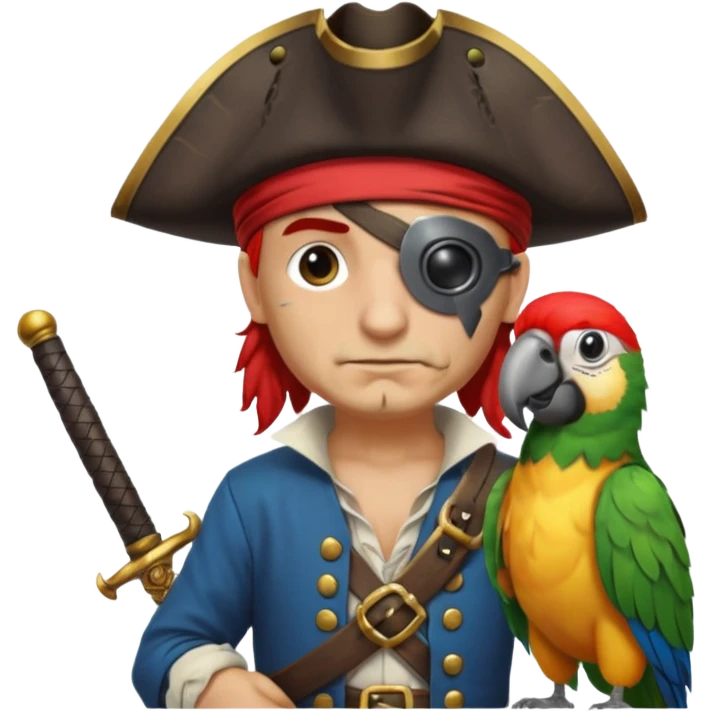 pirate and parrot emoji