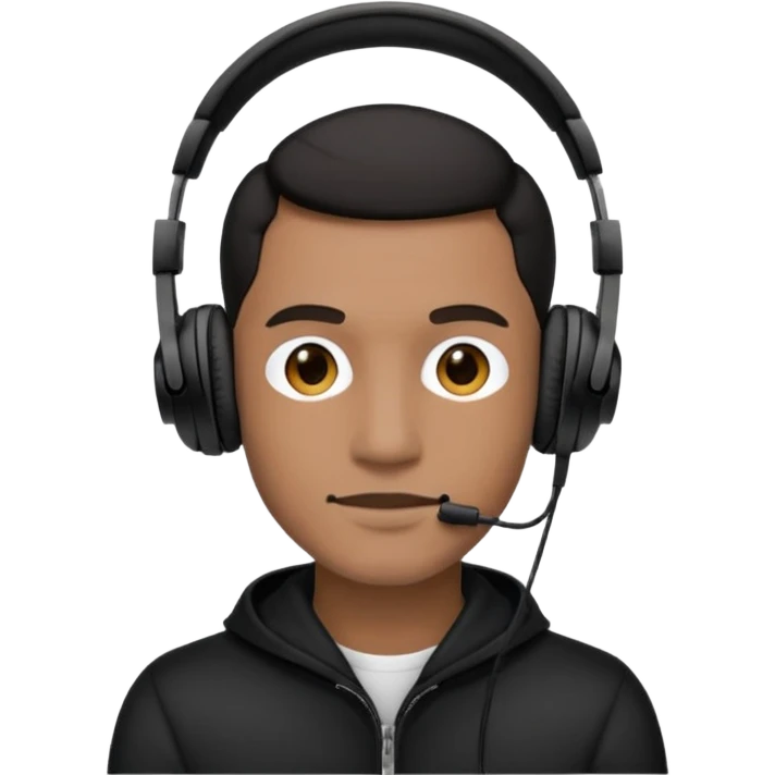 Man with on-ear headphones emoji