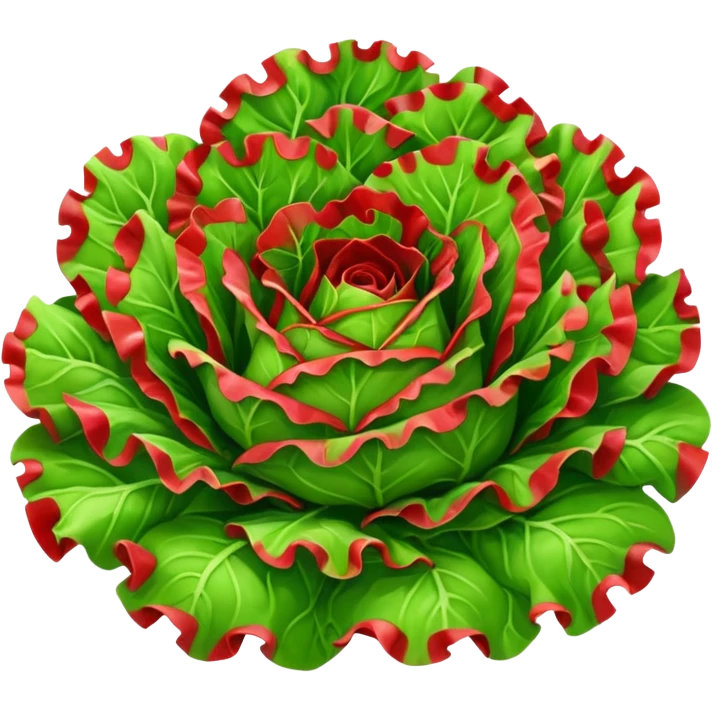 Lolla Rossa lettuce emoji