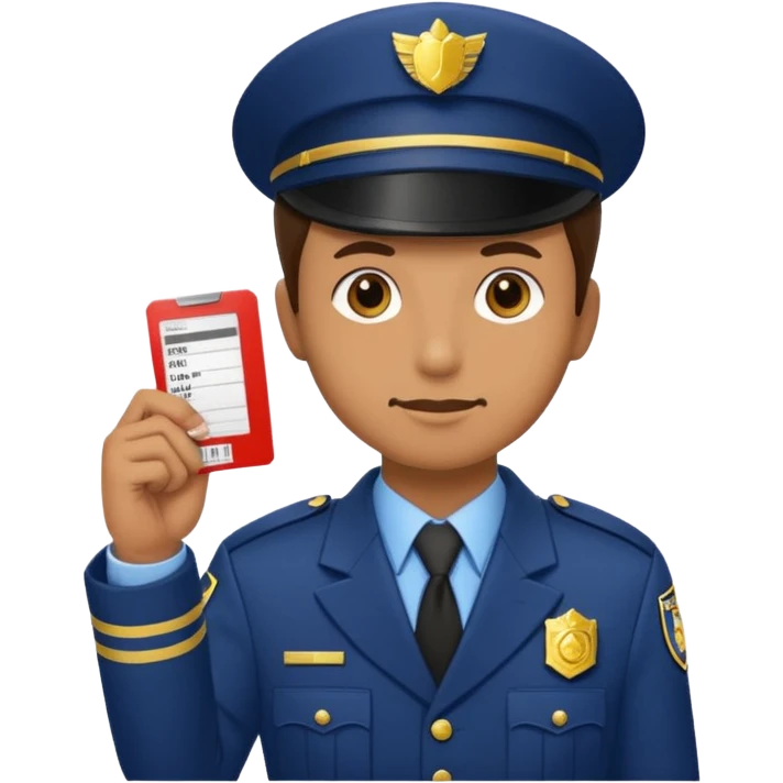ticket inspector with punch emoji