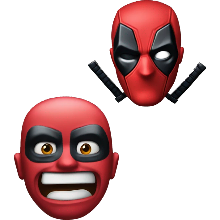 deadpool face on emoji