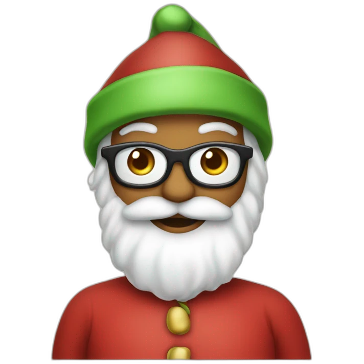 seedling disguised as santa clause emoji