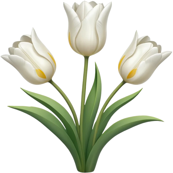 White tulips emoji
