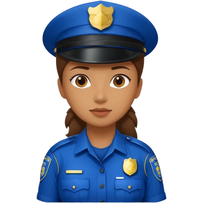 female police officer wit blue buckle emoji