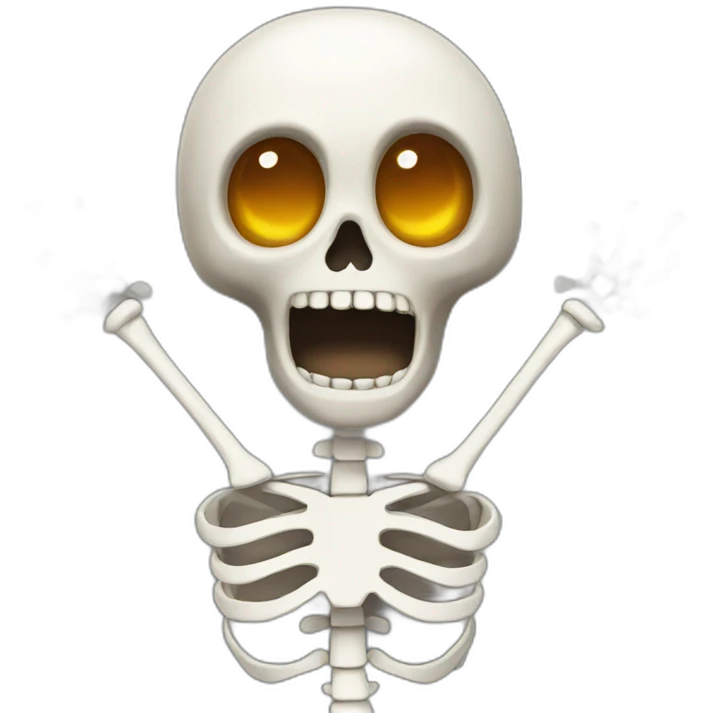 Panic skeleton emoji