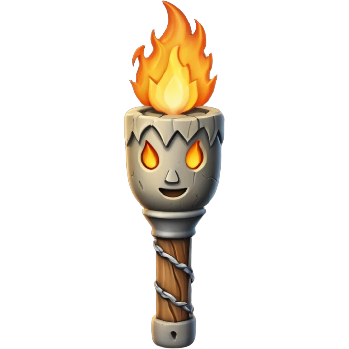 stone torche emoji