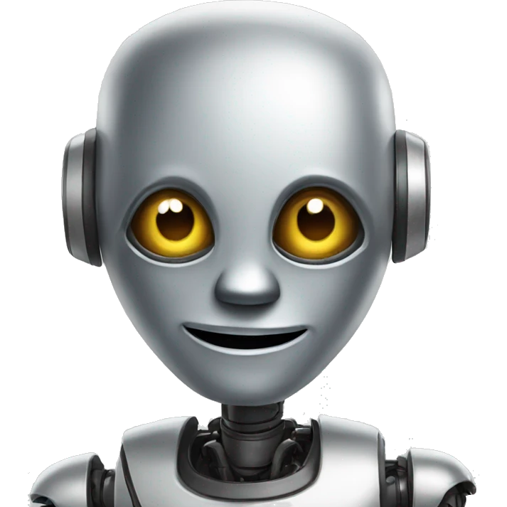 Smiling robot emoji
