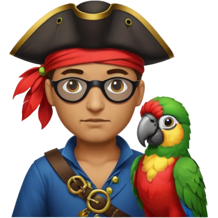pirate and parrot emoji
