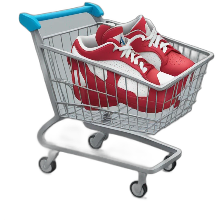 Jordan shoes in a shopping cart emoji