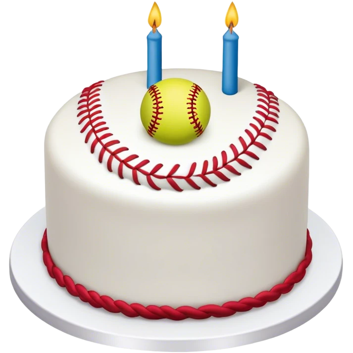 Softball birthday cake emoji