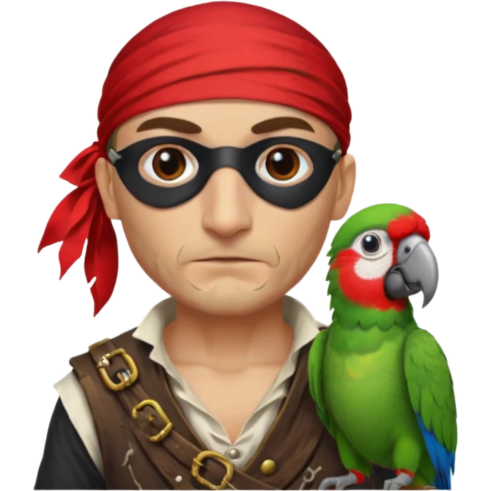pirate and parrot emoji