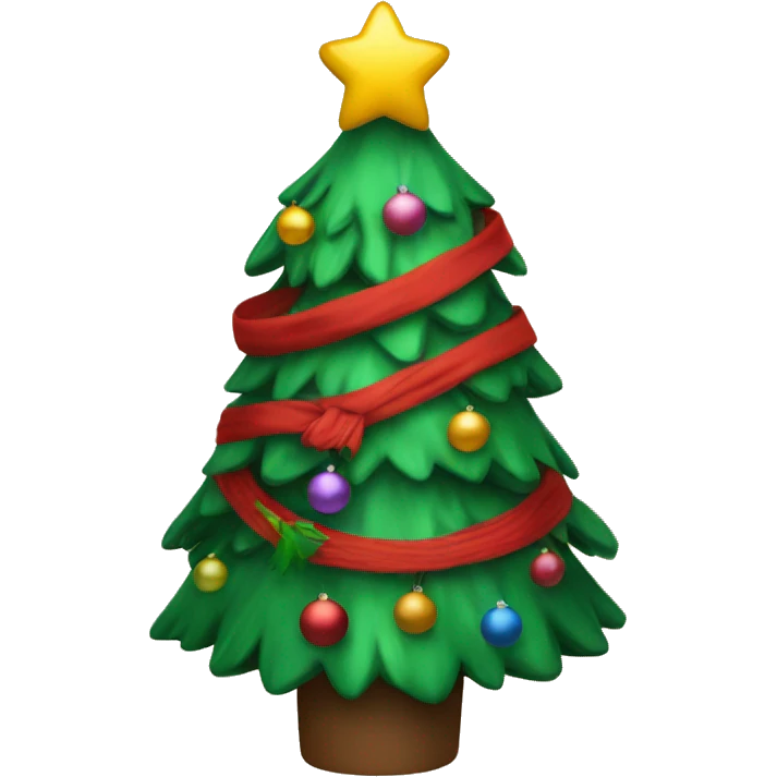 Create a Christmas tree with scarf  emoji