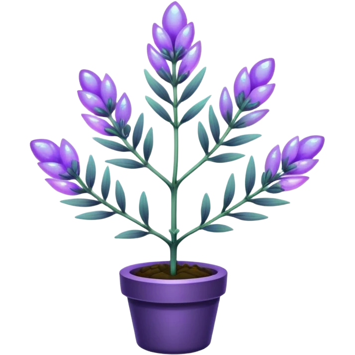 create a holographic lavender plant emoji