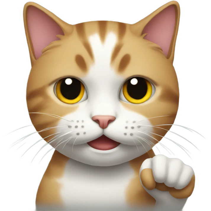 A cat with a thumbs down emoji