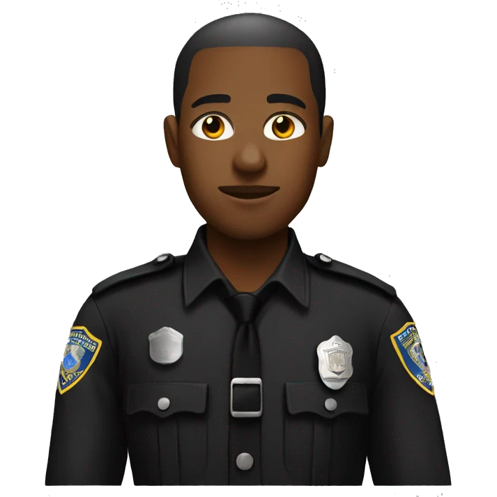 Black person with cop emoji