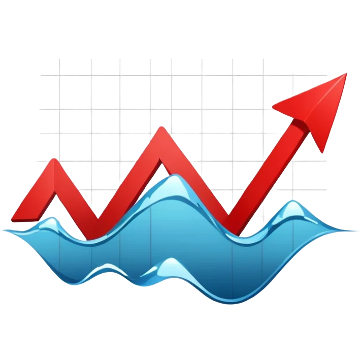 chart with a sinking red arrow emoji