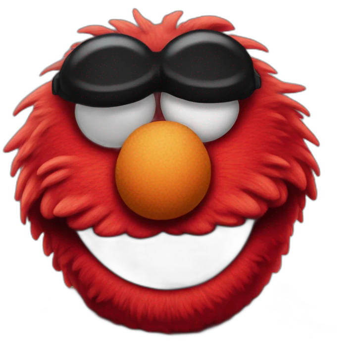Elmo with a jawline  emoji