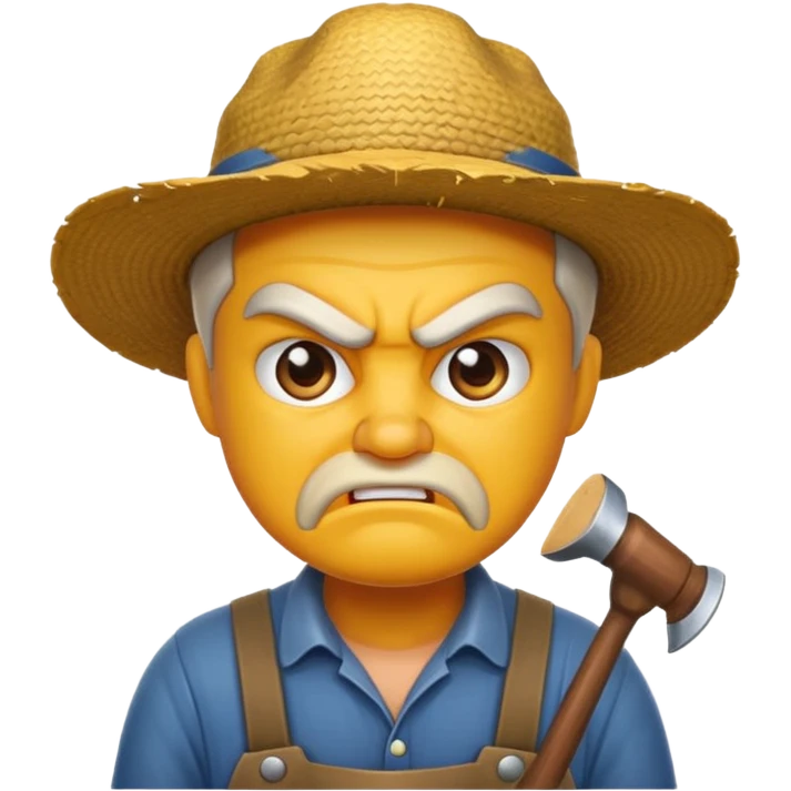 angry farmer  emoji