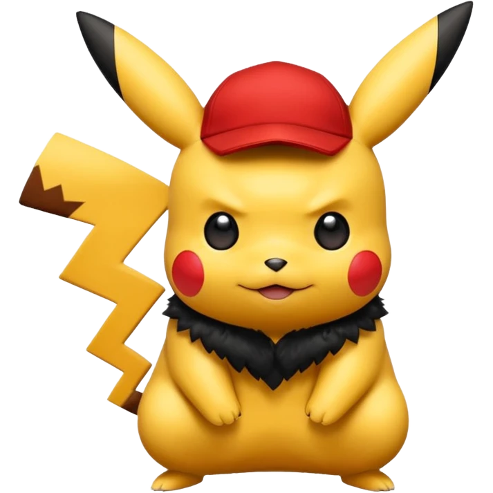 Pikachu color red and black emoji